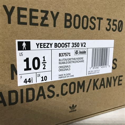 yeezy box label.